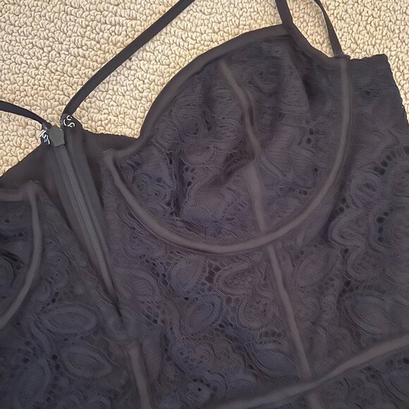 For Love And Lemons Black Lace Mini Dress - Picture 5 of 6